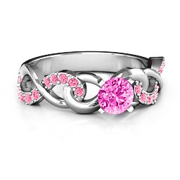 Triple Infinity with Accents Ring