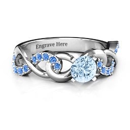 Triple Infinity with Accents Ring