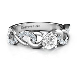 Triple Infinity with Accents Ring