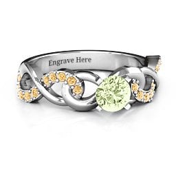 Triple Infinity with Accents Ring