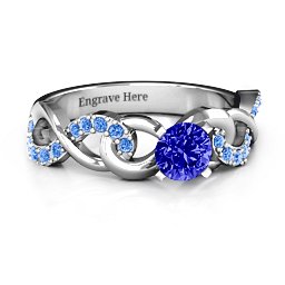 Triple Infinity with Accents Ring