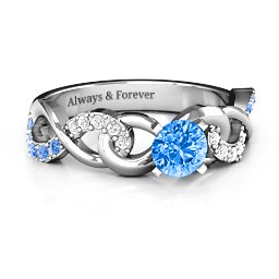 Triple Infinity with Accents Ring