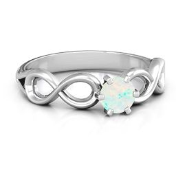 Solitaire Infinity Ring