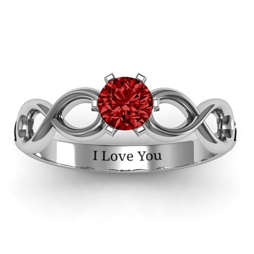 Solitaire Infinity Ring