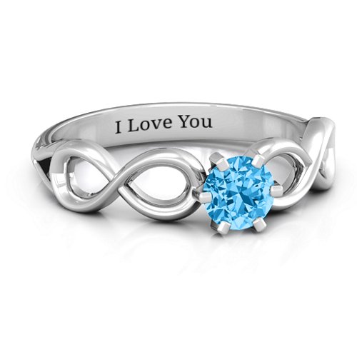 Solitaire Infinity Ring