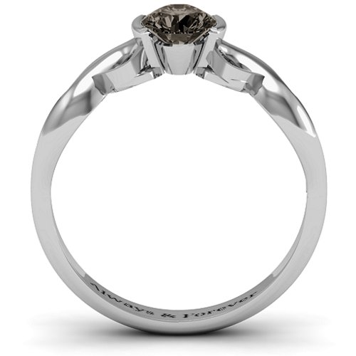 Half Bezel Infinity Ring