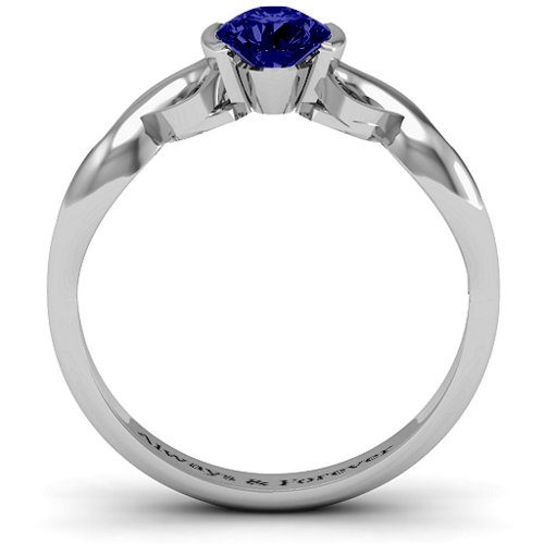 Half Bezel Infinity Ring