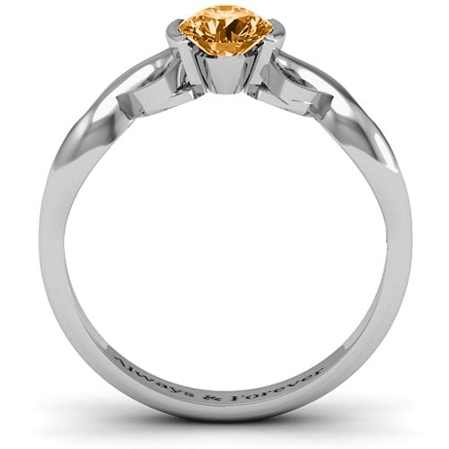 Half Bezel Infinity Ring