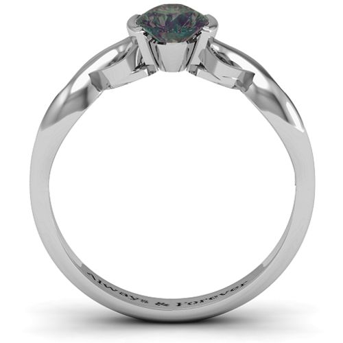 Half Bezel Infinity Ring