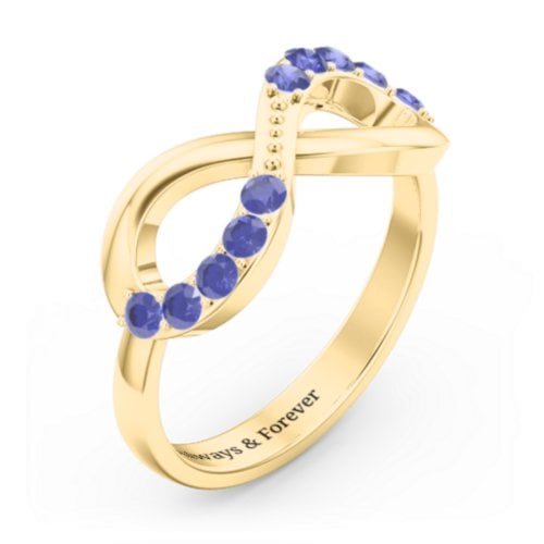 Birthstone Infinity Accent Ring