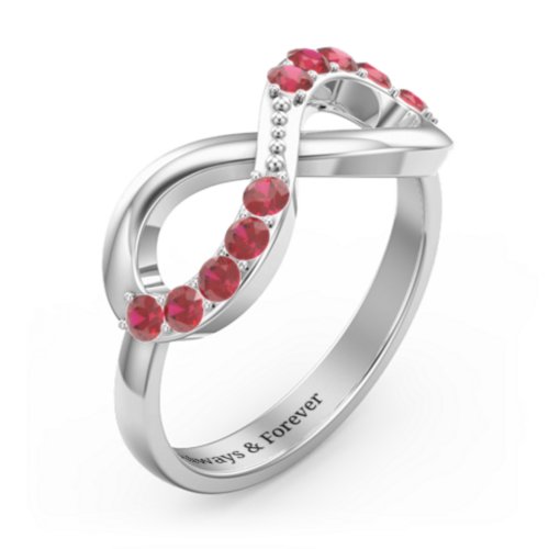 Birthstone Infinity Accent Ring