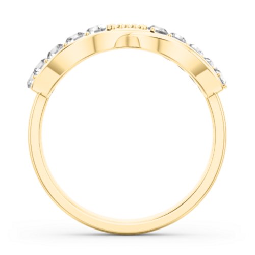 Birthstone Infinity Accent Ring – 10K Yellow Gold with Cubic Zirconia