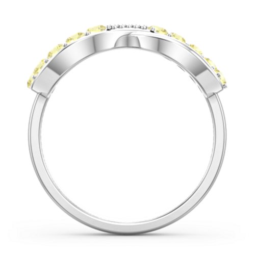 Birthstone Infinity Accent Ring – Sterling Silver with Citrine