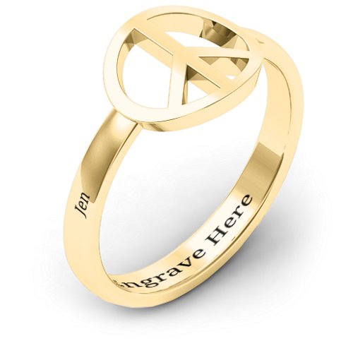 Shanti Peace Ring – 10K Yellow Gold