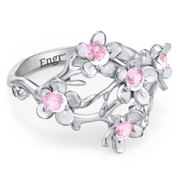 Garden Party Ring in 925 Sterling Silver with Pink Tourmaline