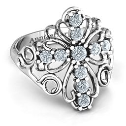 Sparkling Spirituality Cross Ring