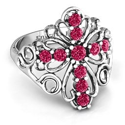 Sparkling Spirituality Cross Ring