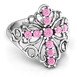 Sparkling Spirituality Cross Ring