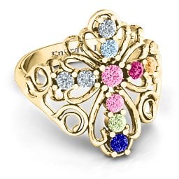 Sparkling Spirituality Cross Ring