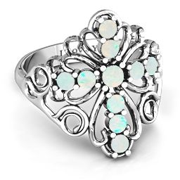 Sparkling Spirituality Cross Ring