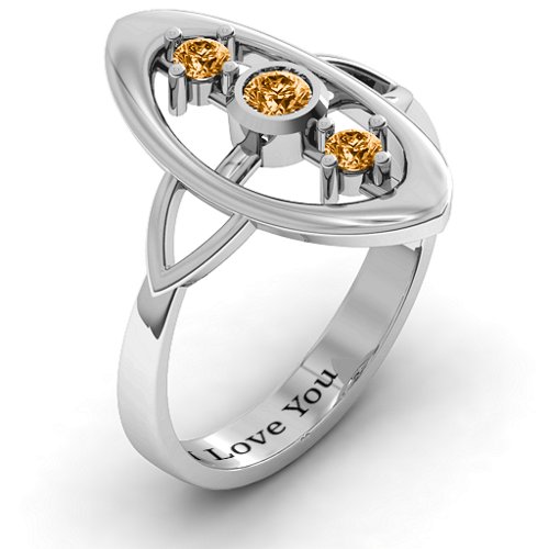 "Soulful Window" Ring – Sterling Silver with Citrine