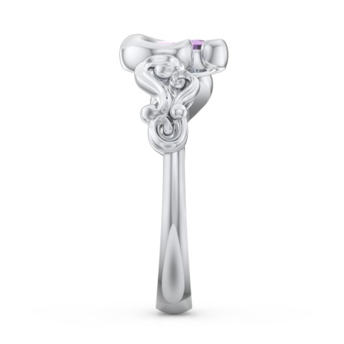 "Cradle of Love" Ring – Sterling Silver with Amethyst