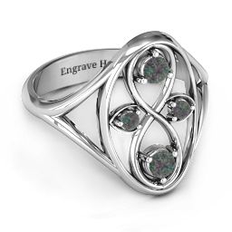 Forever Love Ring in 925 Sterling Silver with Alexandrite