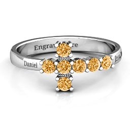 I Believe' Side Cross Ring