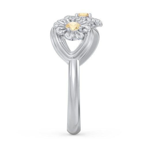 Endless Spring Infinity Ring – Sterling Silver with Citrine