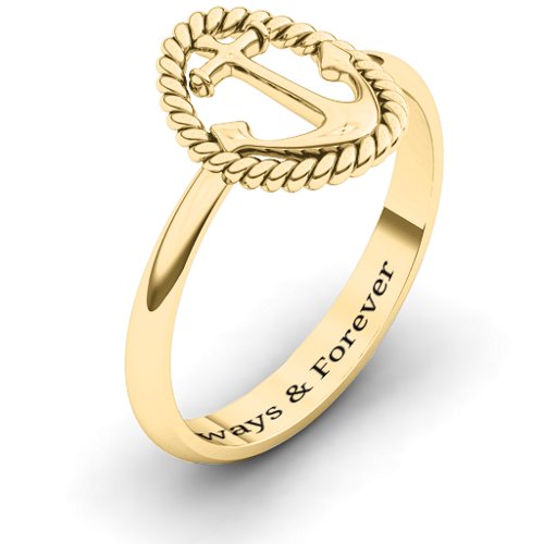 Anchor Ring – 10K Yellow Gold