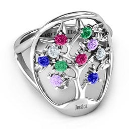Oval Family Tree Ring