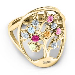 Oval Family Tree Ring