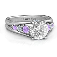 Radiant Love Ring with Collar Gems