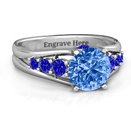 Radiant Love Ring with Collar Gems