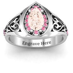 Aphrodite Ring with Side Gems