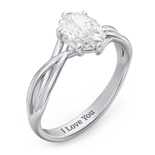 Passion Twist Ring – Sterling Silver with White Premium Zirconia