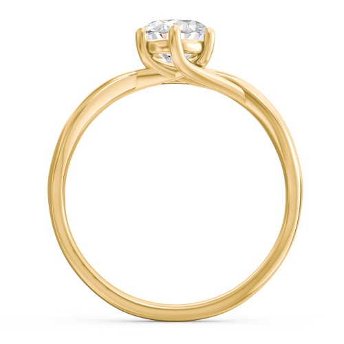Passion Twist Ring – 18K Gold Plated Silver with White Premium Zirconia