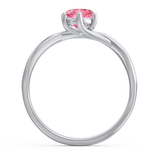 Passion Twist Ring – Sterling Silver with Fancy Pink Premium Zirconia