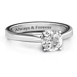 Royal Tulip Ring with Bezel Collar Stone