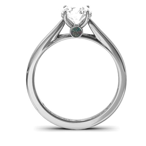 Royal Tulip Ring with Bezel Collar Stone