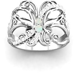 Glimmering Butterfly Ring
