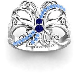 Glimmering Butterfly Ring