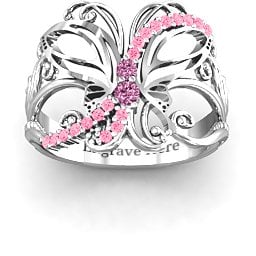 Glimmering Butterfly Ring