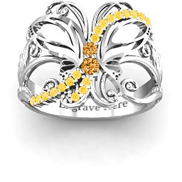 Glimmering Butterfly Ring