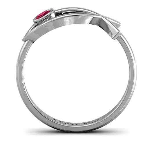 Classic Fish Ring – Sterling Silver with Ruby