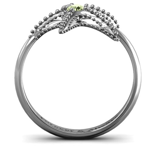 Starfish Ring – Sterling Silver with Peridot