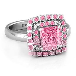 Splendid Double Halo Princess Ring