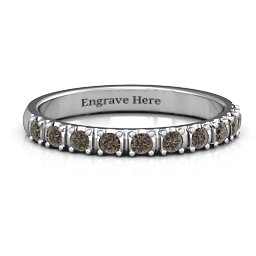Magical Affinity Ring in 925 Sterling Silver with Smokey Quartz