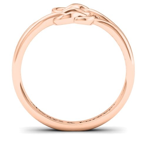 Tangled Hearts Infinity Ring – 10K Rose Gold