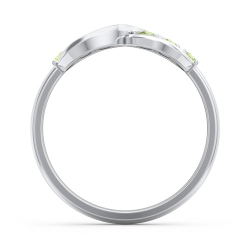 Engravable Infinity Ring with Birthstones